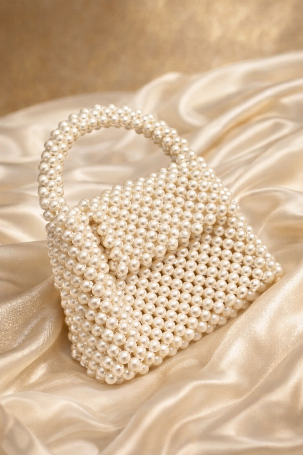 Elegant Off White Pearl Handbag | Timeless Luxury Statement Bag