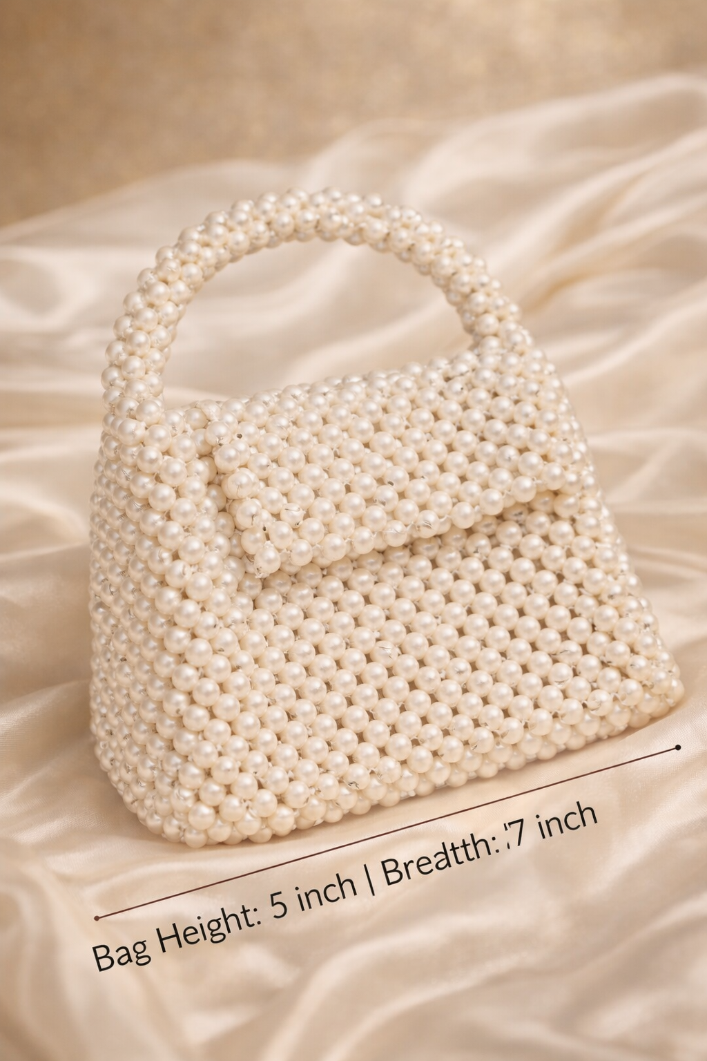 Elegant Off White Pearl Handbag | Timeless Luxury Statement Bag